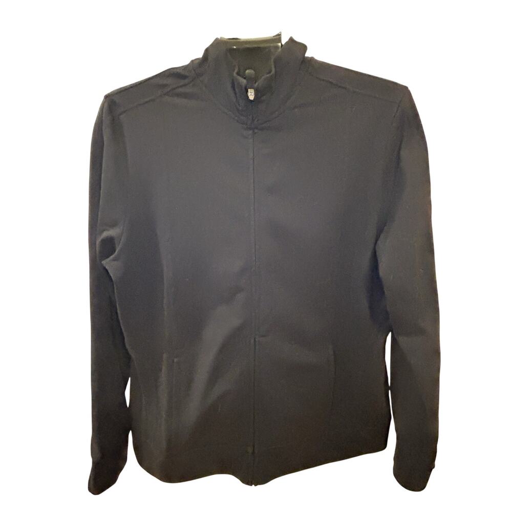 Lands' End Black Full Zip Jacket Women's size L